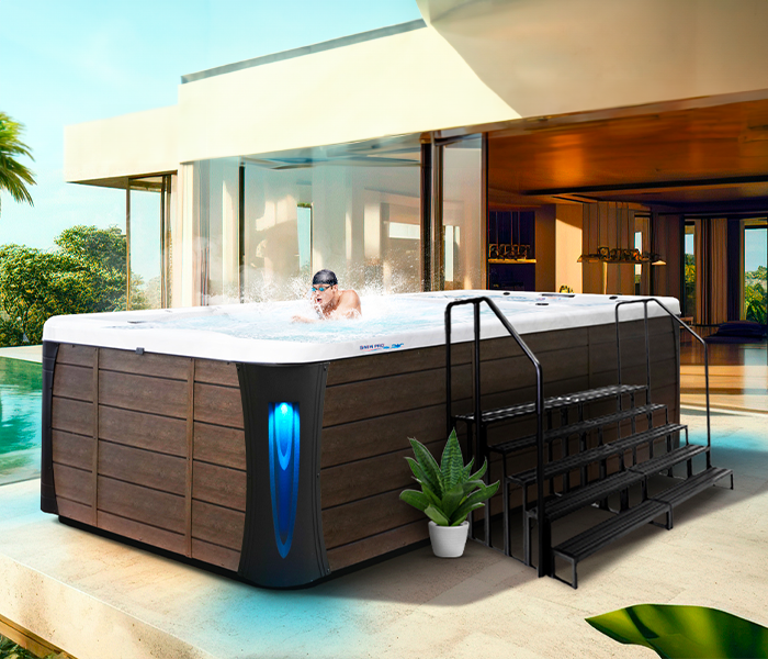 Calspas hot tub being used in a family setting - Muncie